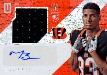 2016 Panini Unparalleled - RPS Rookie Autograph Jersey Relics Orange #221 Tyler Boyd Front
