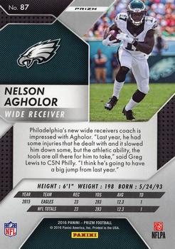 2016 Panini Prizm - Green #87 Nelson Agholor Back