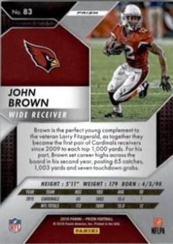 2016 Panini Prizm - Prizm #83 John Brown Back