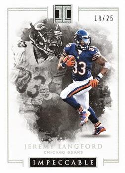 2016 Panini Impeccable - Silver #20 Jeremy Langford Front
