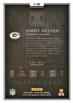2016 Panini Impeccable - Silver #58 Jordy Nelson Back