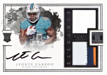 2016 Panini Impeccable - Elegance Rookie Helmet and Patch Autographs #169 Leonte Carroo Front