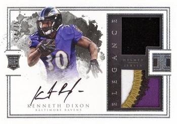 2016 Panini Impeccable - Elegance Rookie Helmet and Patch Autographs #180 Kenneth Dixon Front