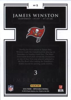 2016 Panini Impeccable - Silver NFL Logo #5 Jameis Winston Back