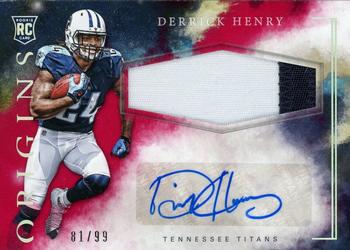 2016 Panini Origins - Rookie Jumbo Patch Autographs Red #RJPA-DH Derrick Henry Front