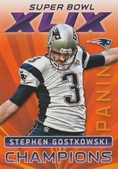 2015 Panini Super Bowl XLIX New England Patriots #18 Stephen Gostkowski Front