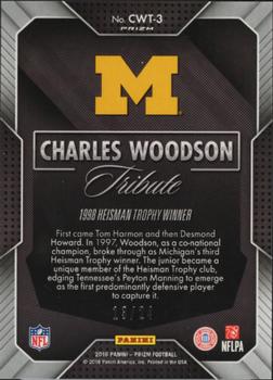 2016 Panini Prizm - Charles Woodson Tribute Prizm #CWT-3 Charles Woodson Back