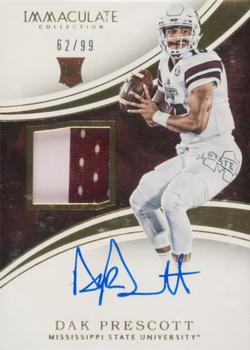 2016 Panini Immaculate Collection Collegiate - Immaculate Signature Patches #132 Dak Prescott Front