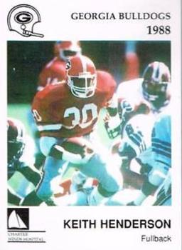 1989 Charter Winds Hospital Georgia Bulldogs #5 Keith Henderson Front