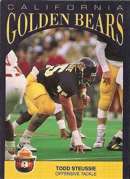 1991 California Golden Bears Smokey #NNO Todd Steussie Front