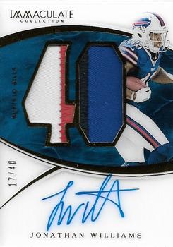 2016 Panini Immaculate Collection - Immaculate Numbers Rookie Patch Autographs #JW Jonathan Williams Front