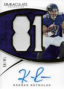 2016 Panini Immaculate Collection - Immaculate Numbers Rookie Patch Autographs #KR Keenan Reynolds Front