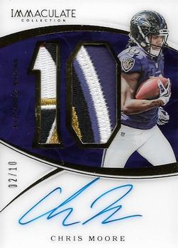 2016 Panini Immaculate Collection - Immaculate Numbers Rookie Patch Autographs #CM Chris Moore Front