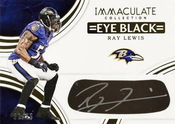 2016 Panini Immaculate Collection - Immaculate Eye Black Autographs #RL Ray Lewis Front