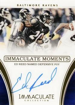 2016 Panini Immaculate Collection - Immaculate Moments Autographs #ER-2 Ed Reed Front
