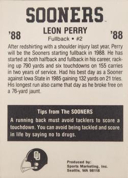 1988 Oklahoma Sooners Police #NNO Leon Perry Back