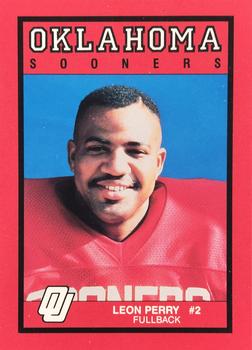 1988 Oklahoma Sooners Police #NNO Leon Perry Front