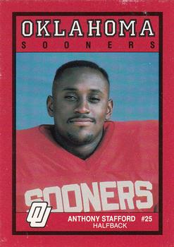 1988 Oklahoma Sooners Police #NNO Anthony Stafford Front
