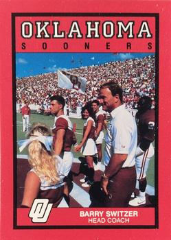 1988 Oklahoma Sooners Police #NNO Barry Switzer Front