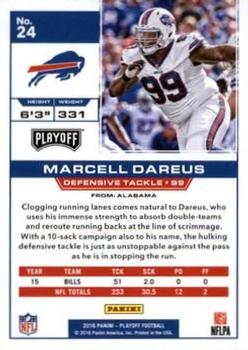 2016 Panini Playoff - Goal Line #24 Marcell Dareus Back