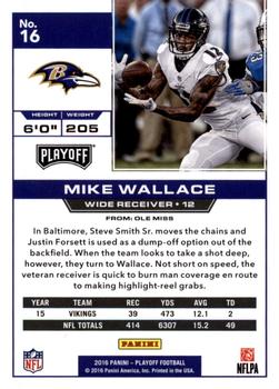 2016 Panini Playoff - 1st Down #16 Mike Wallace Back