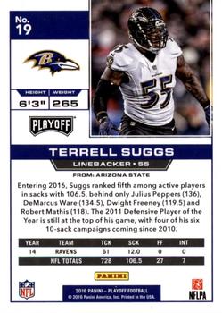2016 Panini Playoff - 2nd Down #19 Terrell Suggs Back