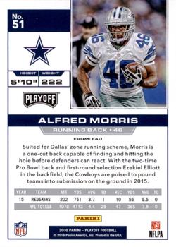 2016 Panini Playoff - Touchdown #51 Alfred Morris Back