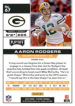 2016 Panini Playoff - Touchdown #67 Aaron Rodgers Back
