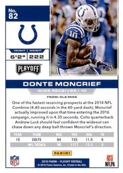 2016 Panini Playoff - Touchdown #82 Donte Moncrief Back