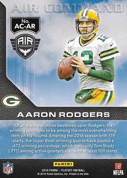 2016 Panini Playoff - Air Command #AC-AR Aaron Rodgers Back