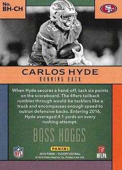 2016 Panini Playoff - Boss Hoggs #BH-CH Carlos Hyde Back