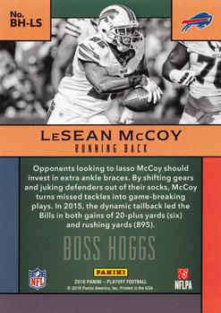 2016 Panini Playoff - Boss Hoggs #BH-LS LeSean McCoy Back