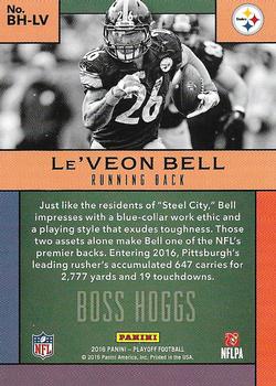2016 Panini Playoff - Boss Hoggs #BH-LV Le'Veon Bell Back