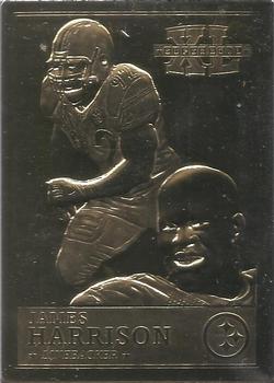 2006 The Danbury Mint Super Bowl XL Champion 22Kt Gold #NNO James Harrison Front