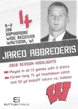 2011 Wisconsin Badgers Program Cards #NNO Jared Abbrederis Back