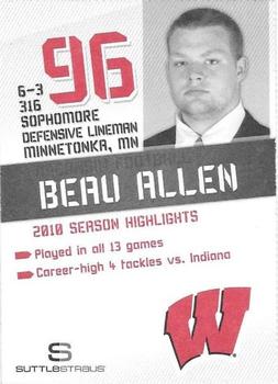 2011 Wisconsin Badgers Program Cards #NNO Beau Allen Back