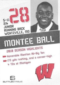 2011 Wisconsin Badgers Program Cards #NNO Montee Ball Back