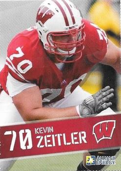 2011 Wisconsin Badgers Program Cards #NNO Kevin Zeitler Front