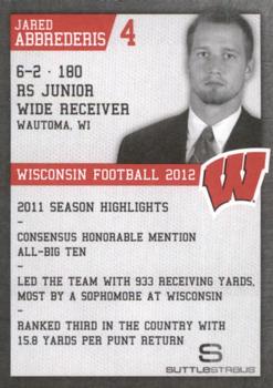 2012 Wisconsin Badgers Program Cards #NNO Jared Abbrederis Back