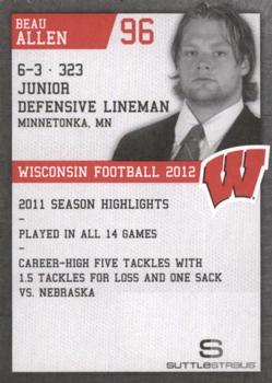 2012 Wisconsin Badgers Program Cards #NNO Beau Allen Back