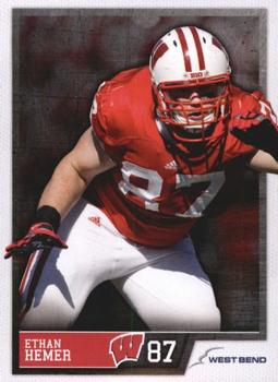 2012 Wisconsin Badgers Program Cards #NNO Ethan Hemer Front