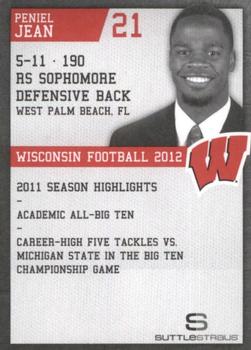 2012 Wisconsin Badgers Program Cards #NNO Peniel Jean Back