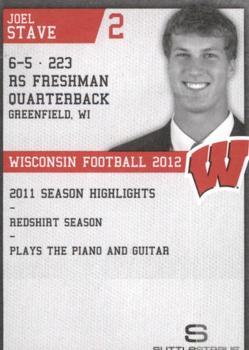 2012 Wisconsin Badgers Program Cards #NNO Joel Stave Back
