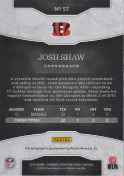 2016 Donruss Signature Series - Platinum #57 Josh Shaw Back