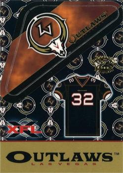 2001 ArtBox XFL Tabletop #6 Las Vegas Outlaws Front