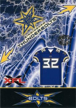 2001 ArtBox XFL Tabletop #28 Birmingham Thunderbolts Front