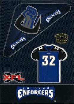 2001 ArtBox XFL Tabletop #30 Chicago Enforcers Front