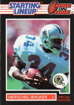 1989 Kenner Starting Lineup Cards One on One Special Edition  #4119088009 Herschel Walker Front
