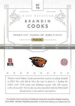 2016 Panini National Treasures Collegiate - Silver #16 Brandin Cooks Back