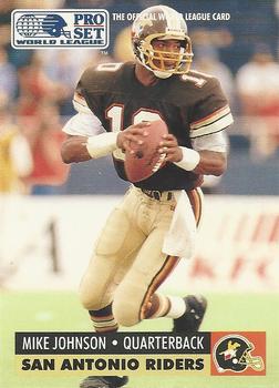 1991 Pro Set WLAF #144 Mike Johnson Front